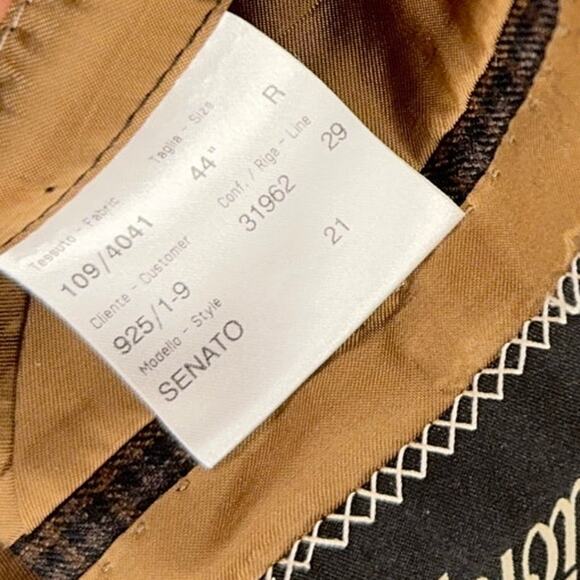 Brioni Senato Italy 100% Wool Brown 3 Button Single Breast Blazer Jacket 44 R - Picture 4 of 13